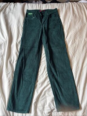 Empyre Dark Green Corduroy Wide-Leg Pants